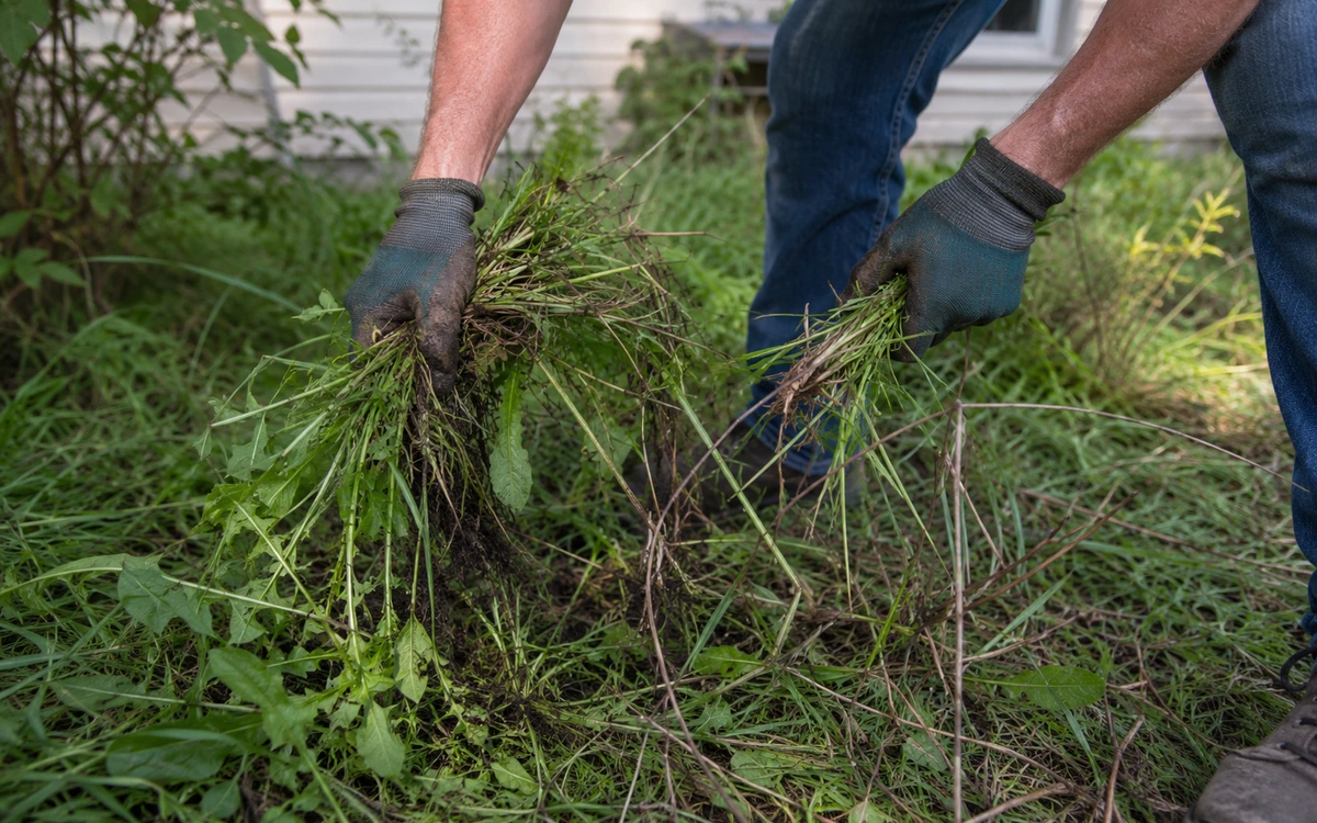 Overgrown yard cleanup contractor